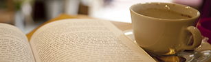 Book with coffee