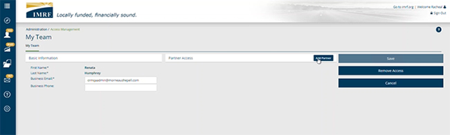 Employer Access - Add Partner or Team Member