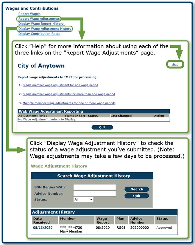 Employer Access - Wage Adjustments