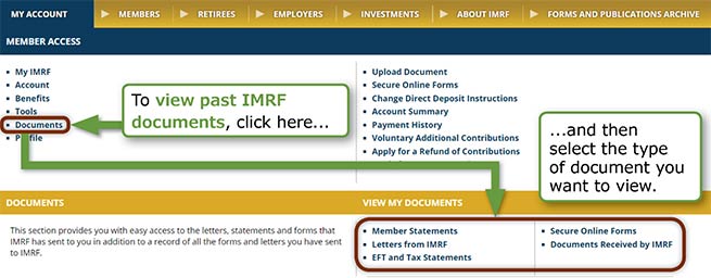 Member Access View Your Documents