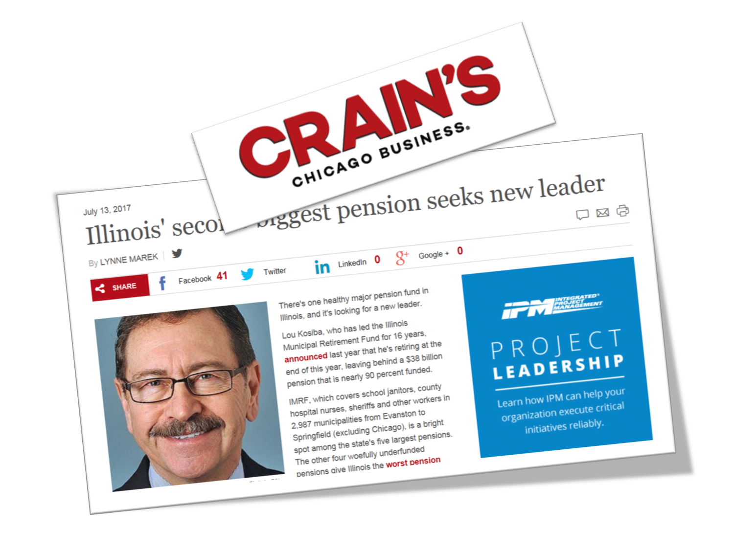 Lou Kosiba in Crain's Chicago Business