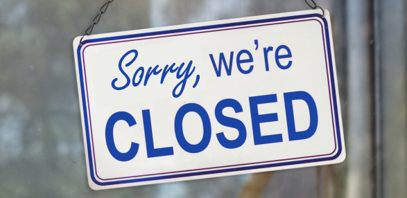 Sorry, We are Closed